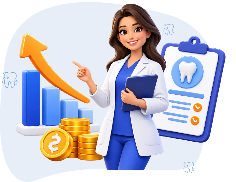 Dental billing specialist holding a tablet